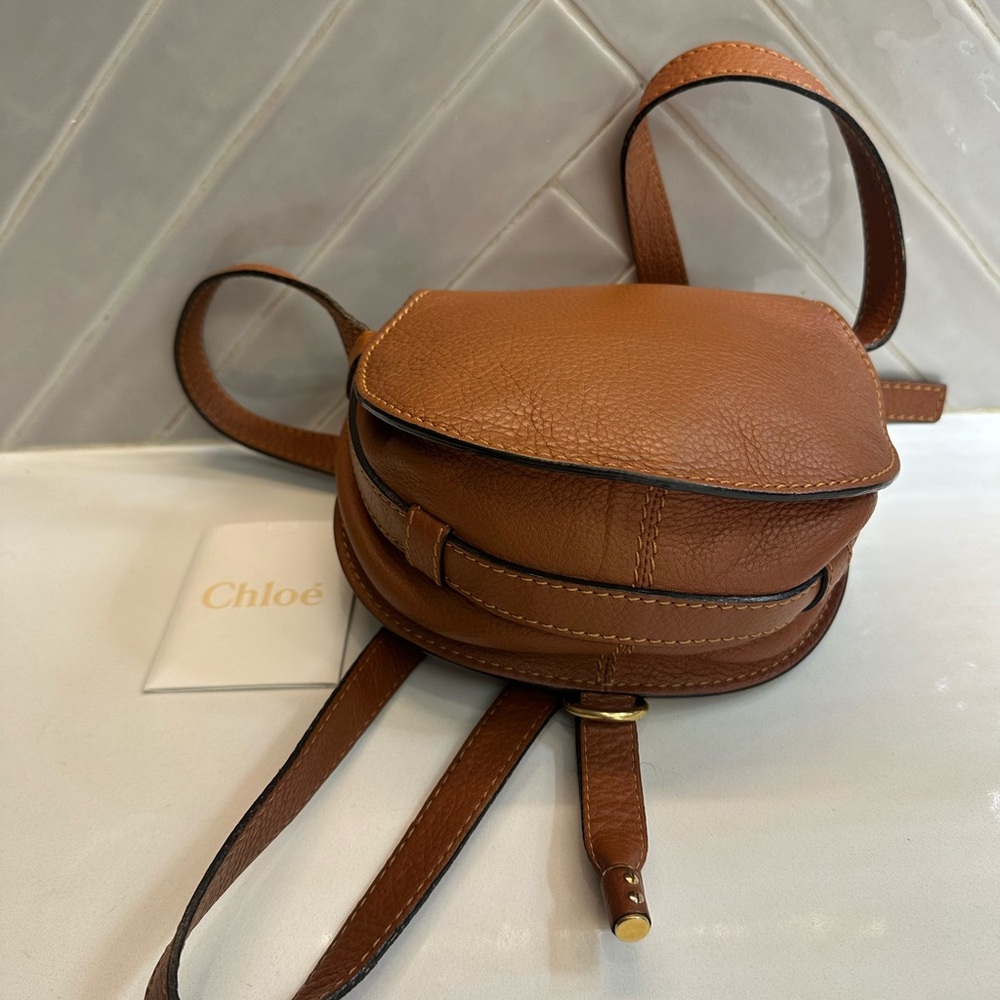 Chloé Mini Marcie Crossbody Bag in Brown with Gold Hardware - Picture 2 of 8